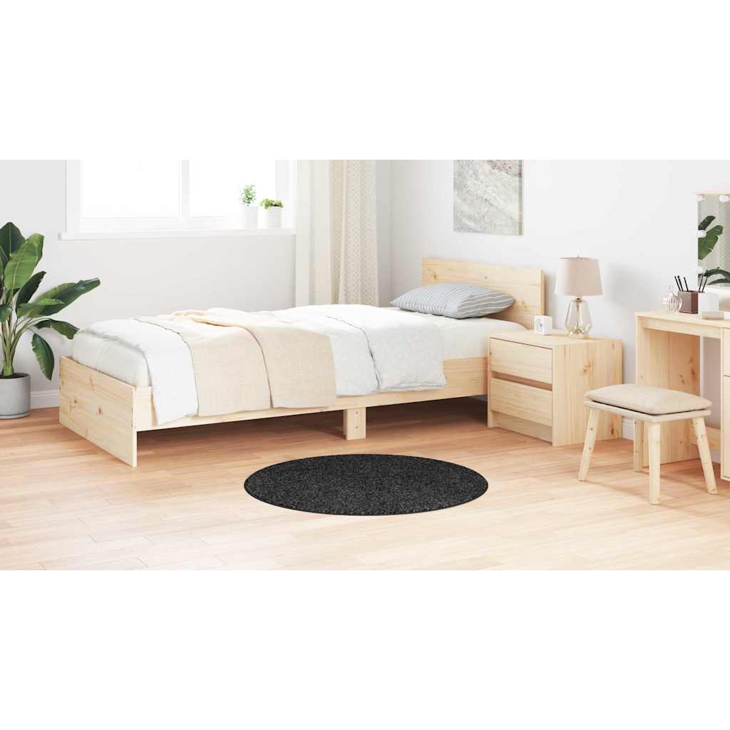 Anti-slip Shaggy tæppe Mørkegrå 90 x 90 cm PP