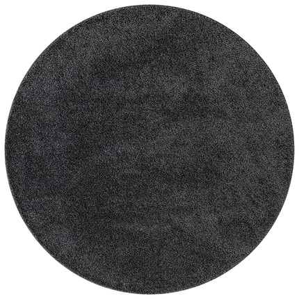 Anti-slip Shaggy tæppe Mørkegrå 90 x 90 cm PP