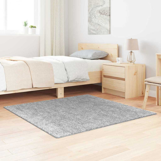 Anti-slip Shaggy tæppe Grå 120 x 120 cm PP