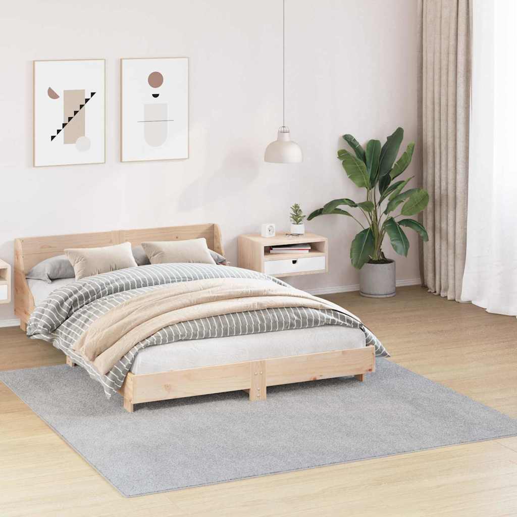 Anti-slip Shaggy tæppe Grå 200 x 200 cm PP