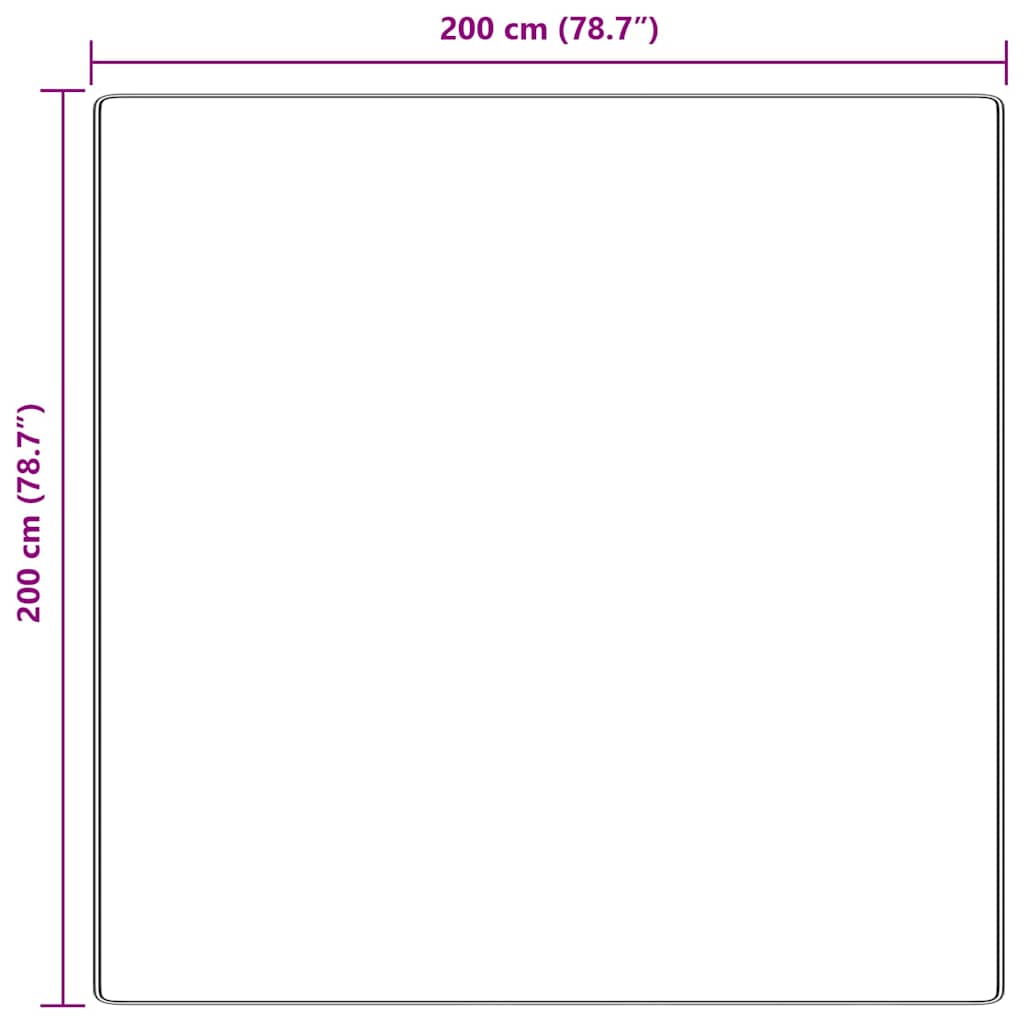 Anti-slip Shaggy tæppe Grå 200 x 200 cm PP