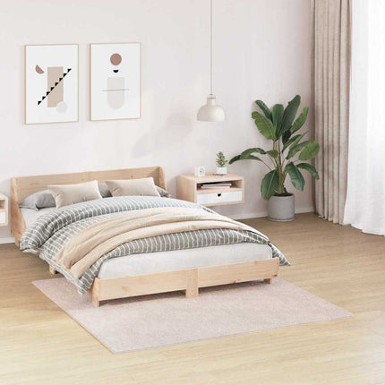 Anti-slip Shaggy tæppe Creme 160 x 160 cm PP