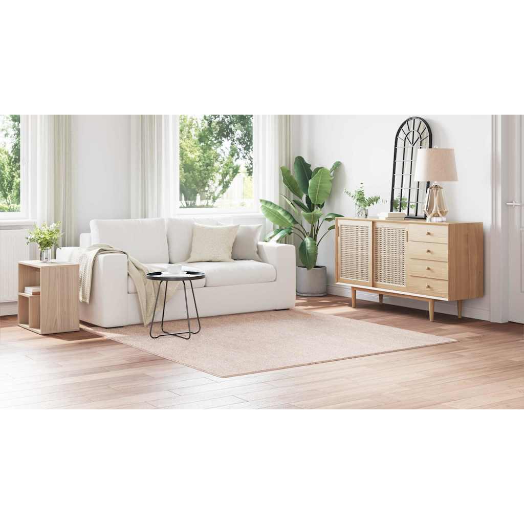 Anti-slip Shaggy tæppe Creme 200 x 200 cm PP