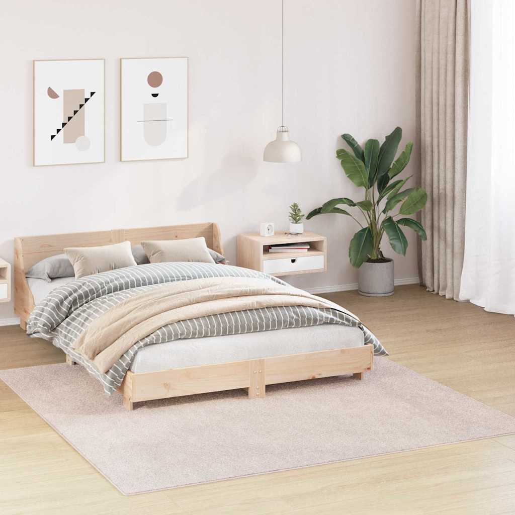 Anti-slip Shaggy tæppe Creme 200 x 200 cm PP