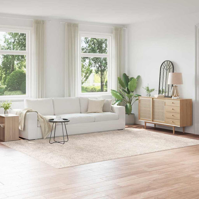 Anti-slip Shaggy tæppe Cremefarvet 240 x 340 cm PP