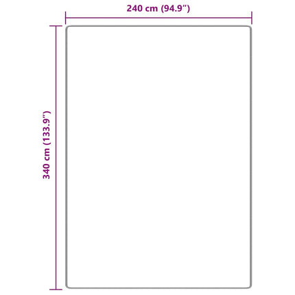 Anti-slip Shaggy tæppe Creme 240 x 340 cm PP