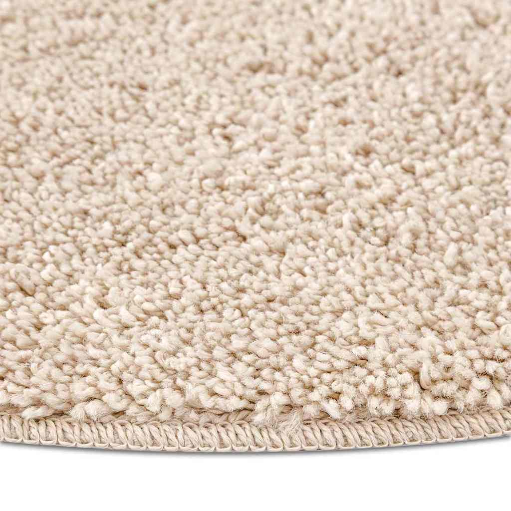Anti-slip Shaggy tæppe Creme 90 x 90 cm PP