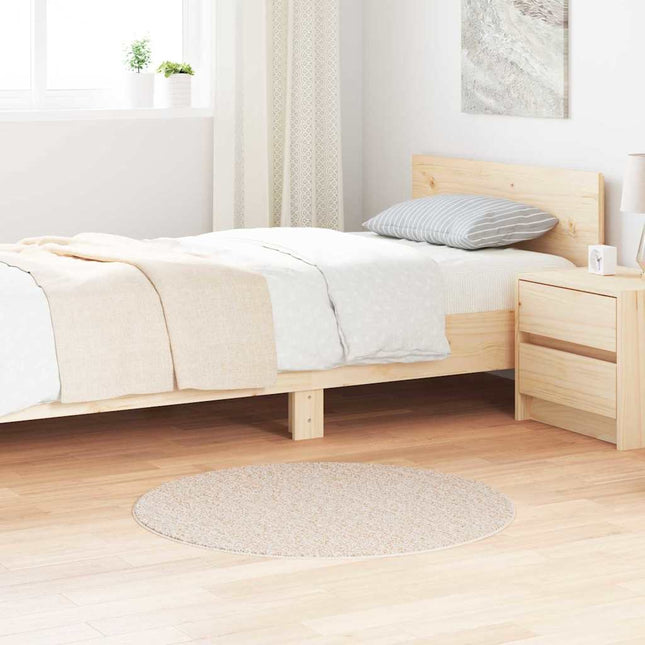 Anti-slip Shaggy tæppe Cremefarvet 90 x 90 cm PP