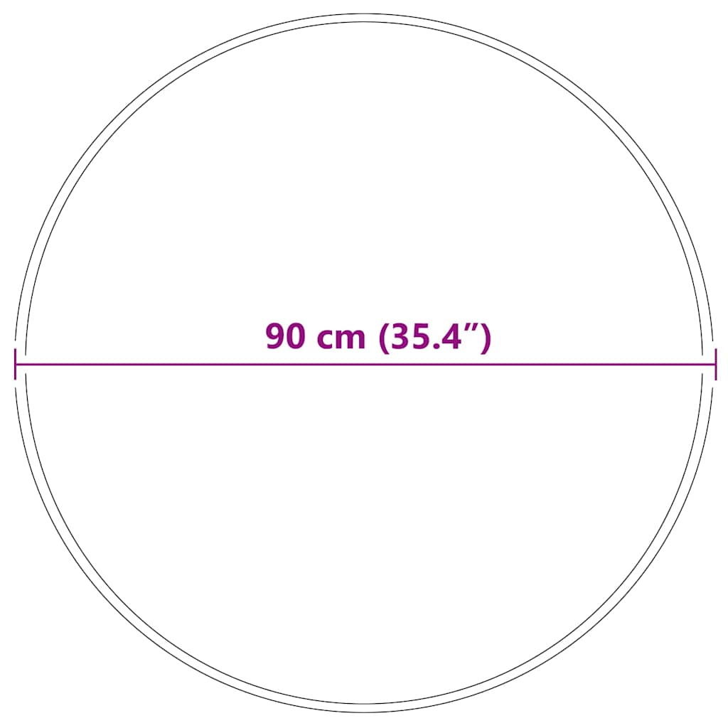 Anti-slip Shaggy tæppe Creme 90 x 90 cm PP