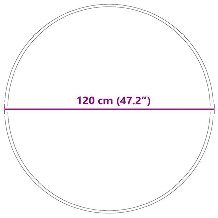 Anti-slip Shaggy tæppe Creme 120 x 120 cm PP