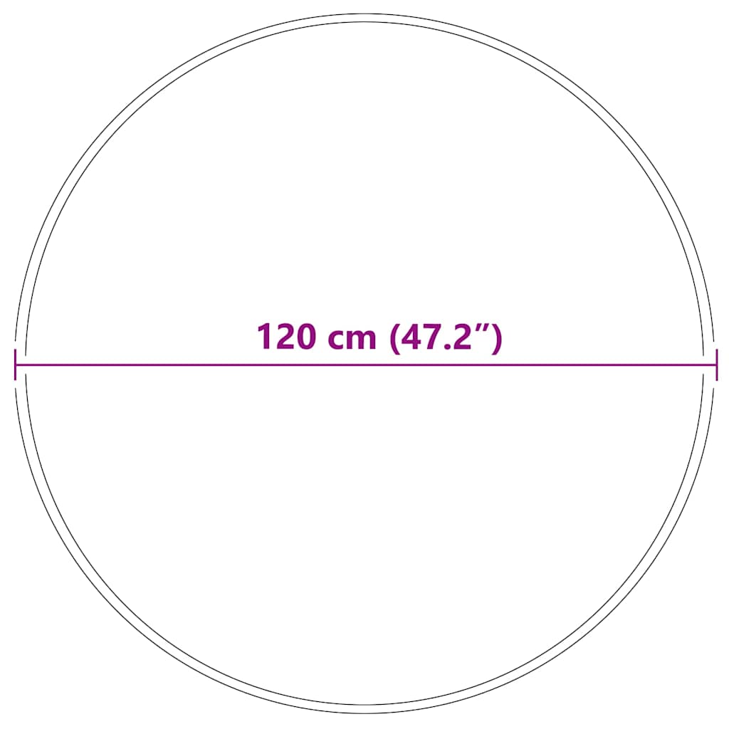 Anti-slip Shaggy tæppe Creme 120 x 120 cm PP