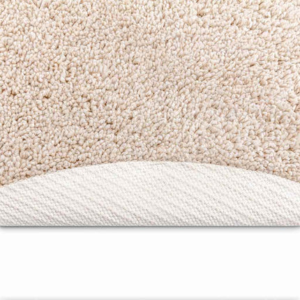 Anti-slip Shaggy tæppe Creme 160 x 160 cm PP