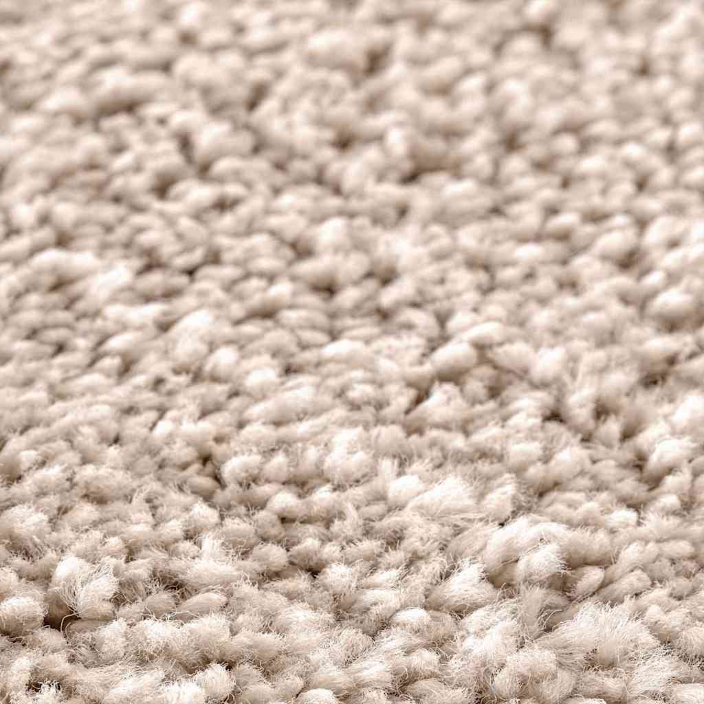 Anti-slip Shaggy tæppe Creme 160 x 160 cm PP