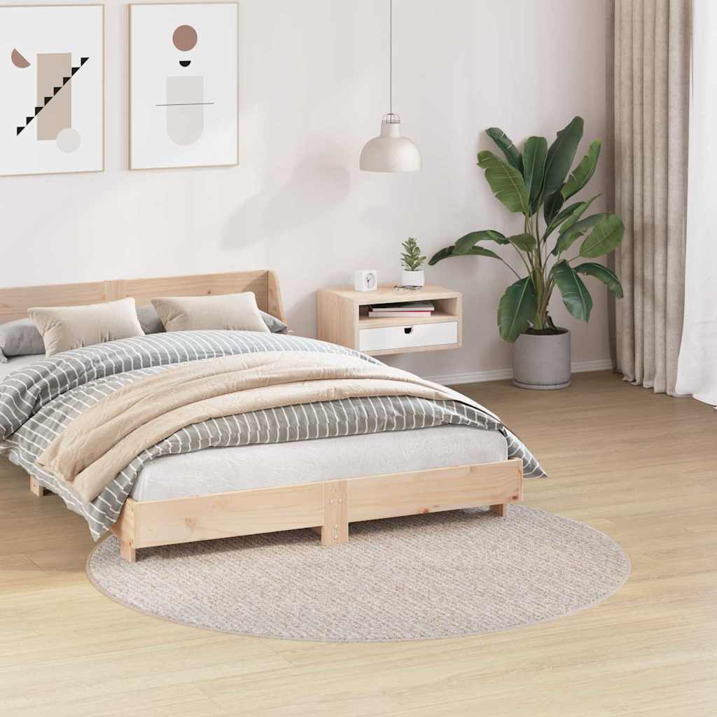 Anti-slip Shaggy tæppe Creme 160 x 160 cm PP