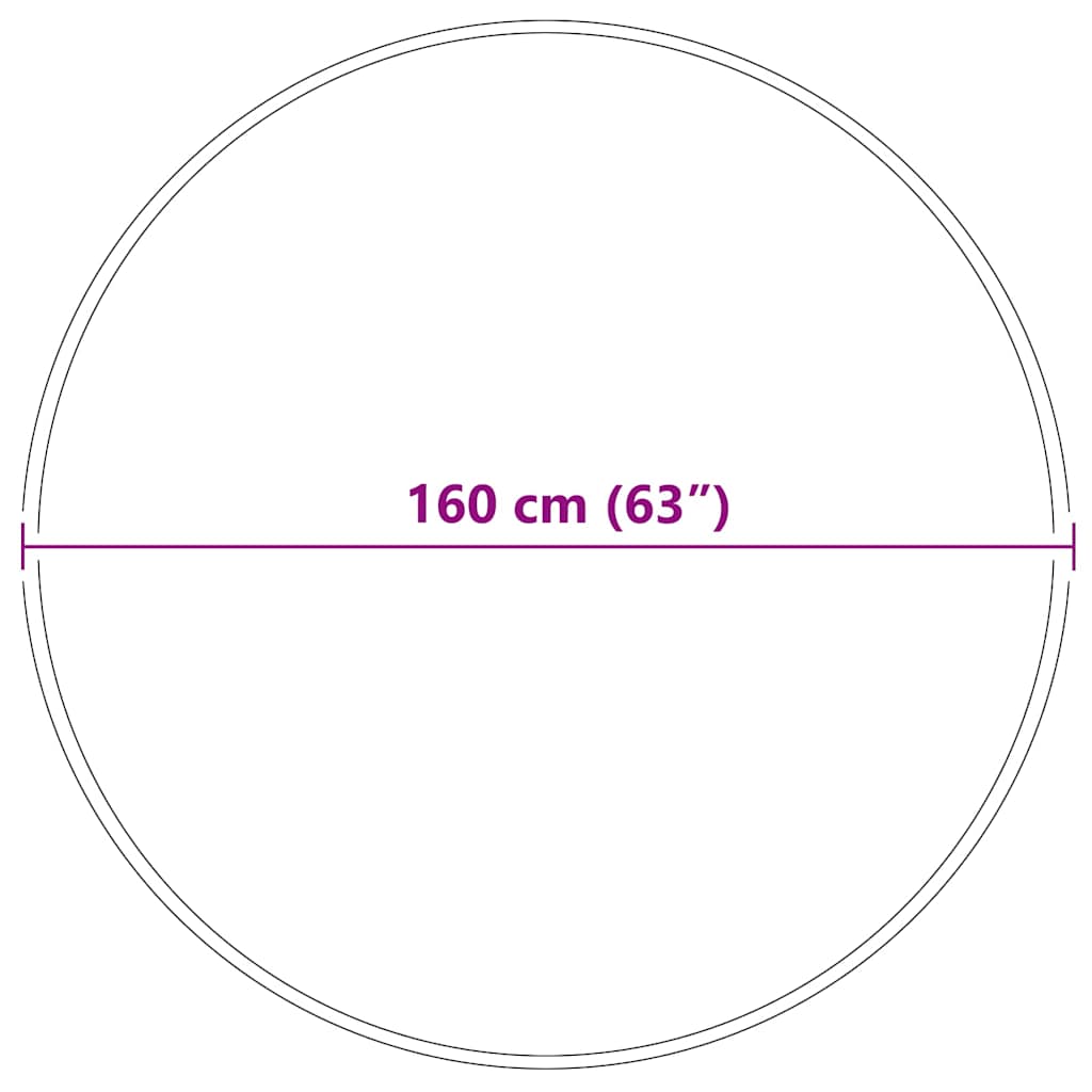 Anti-slip Shaggy tæppe Creme 160 x 160 cm PP