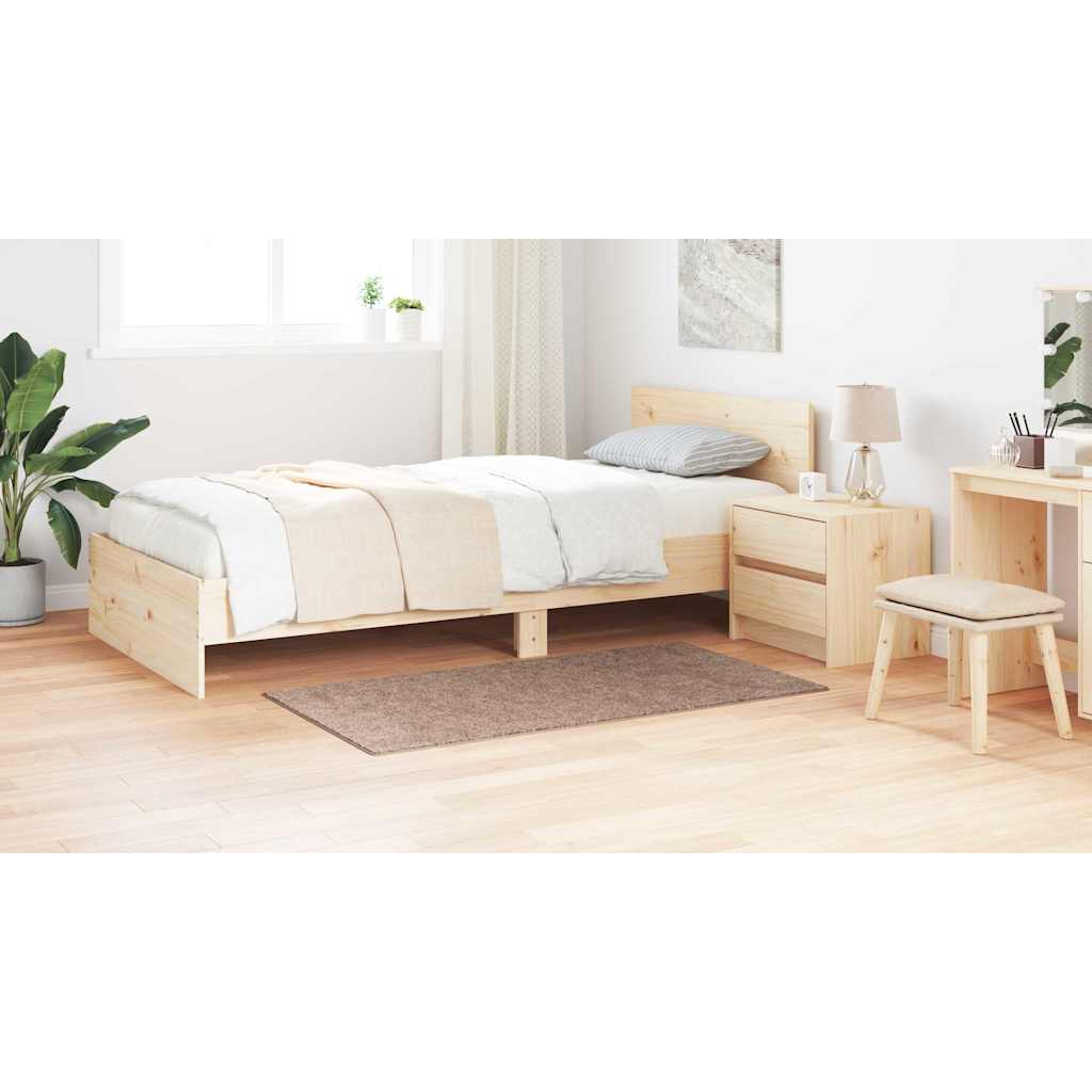 Anti-slip Shaggy tæppe Brun 80 x 150 cm PP