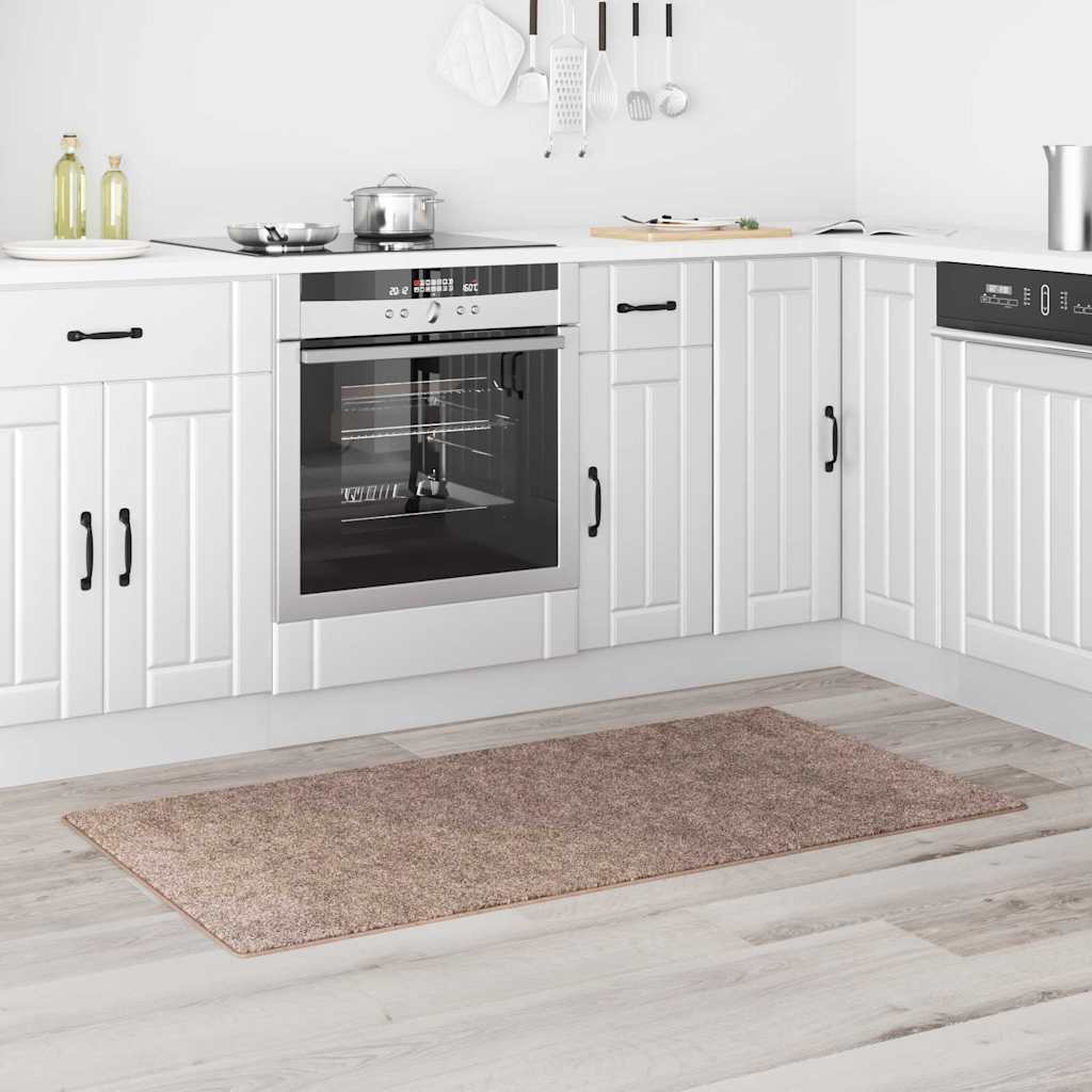 Anti-slip Shaggy tæppe Brun 80 x 150 cm PP