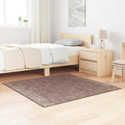 Anti-slip Shaggy tæppe Brun 120 x 120 cm PP