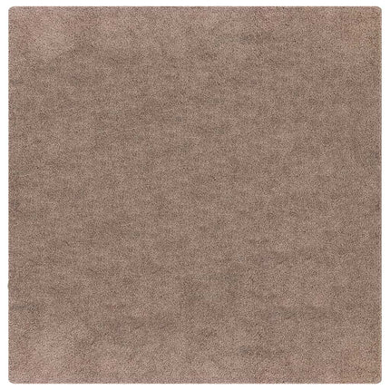 Anti-slip Shaggy tæppe Brun 120 x 120 cm PP