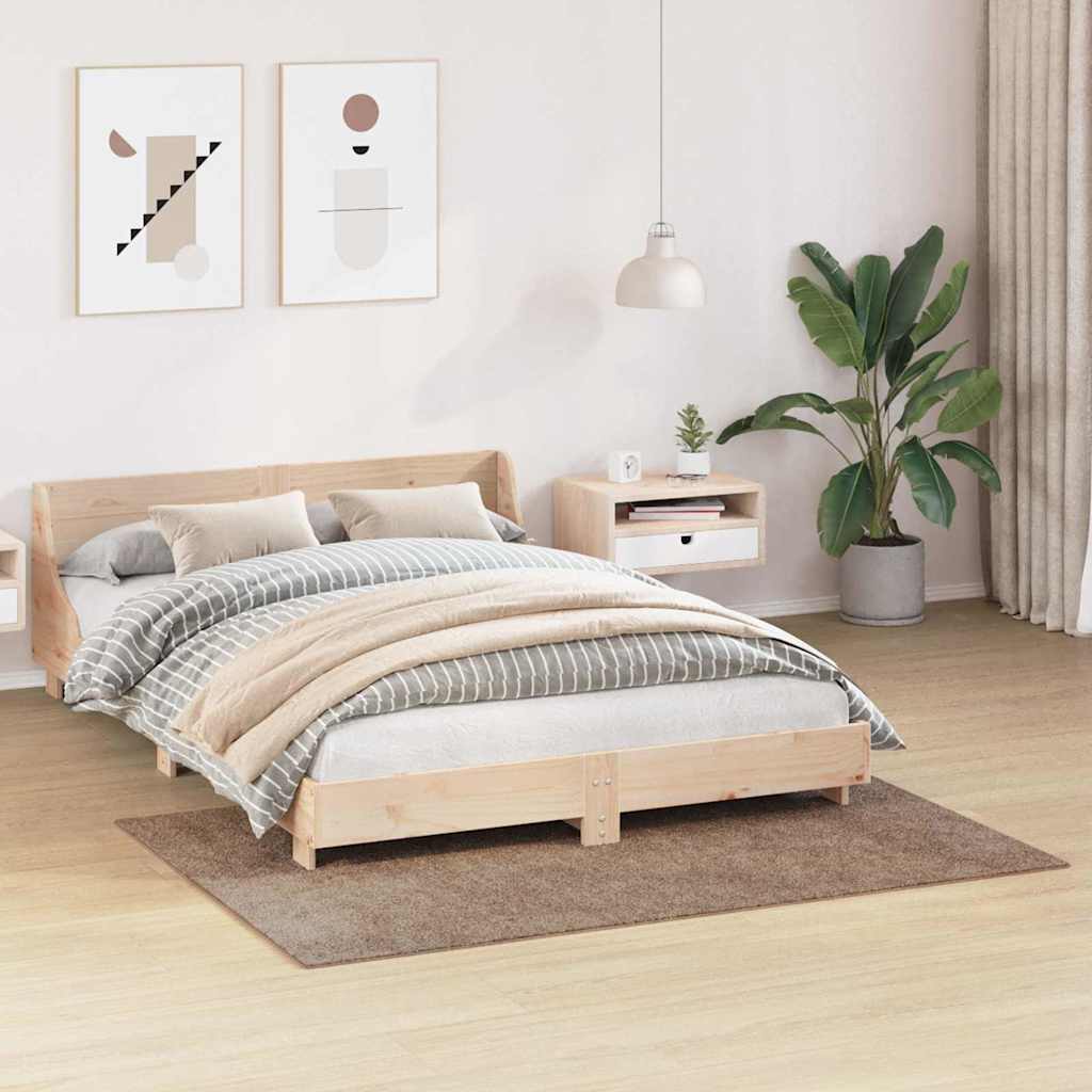 Anti-slip Shaggy tæppe Brun 120 x 170 cm PP