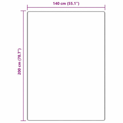 Anti-slip Shaggy tæppe Brun 140 x 200 cm PP