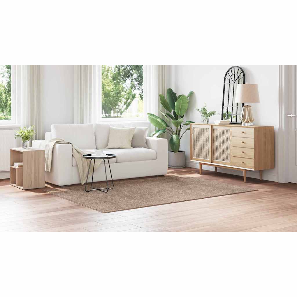 Anti-slip Shaggy tæppe Brun 160 x 230 cm PP