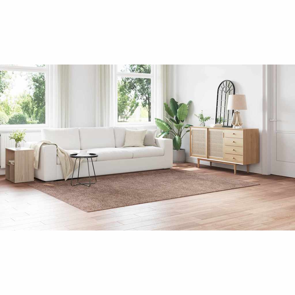 Anti-slip Shaggy tæppe Brun 200 x 290 cm PP
