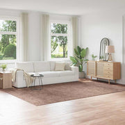 Anti-slip Shaggy tæppe Brun 240 x 340 cm PP