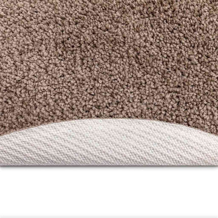 Anti-slip Shaggy tæppe Brun 90 x 90 cm PP