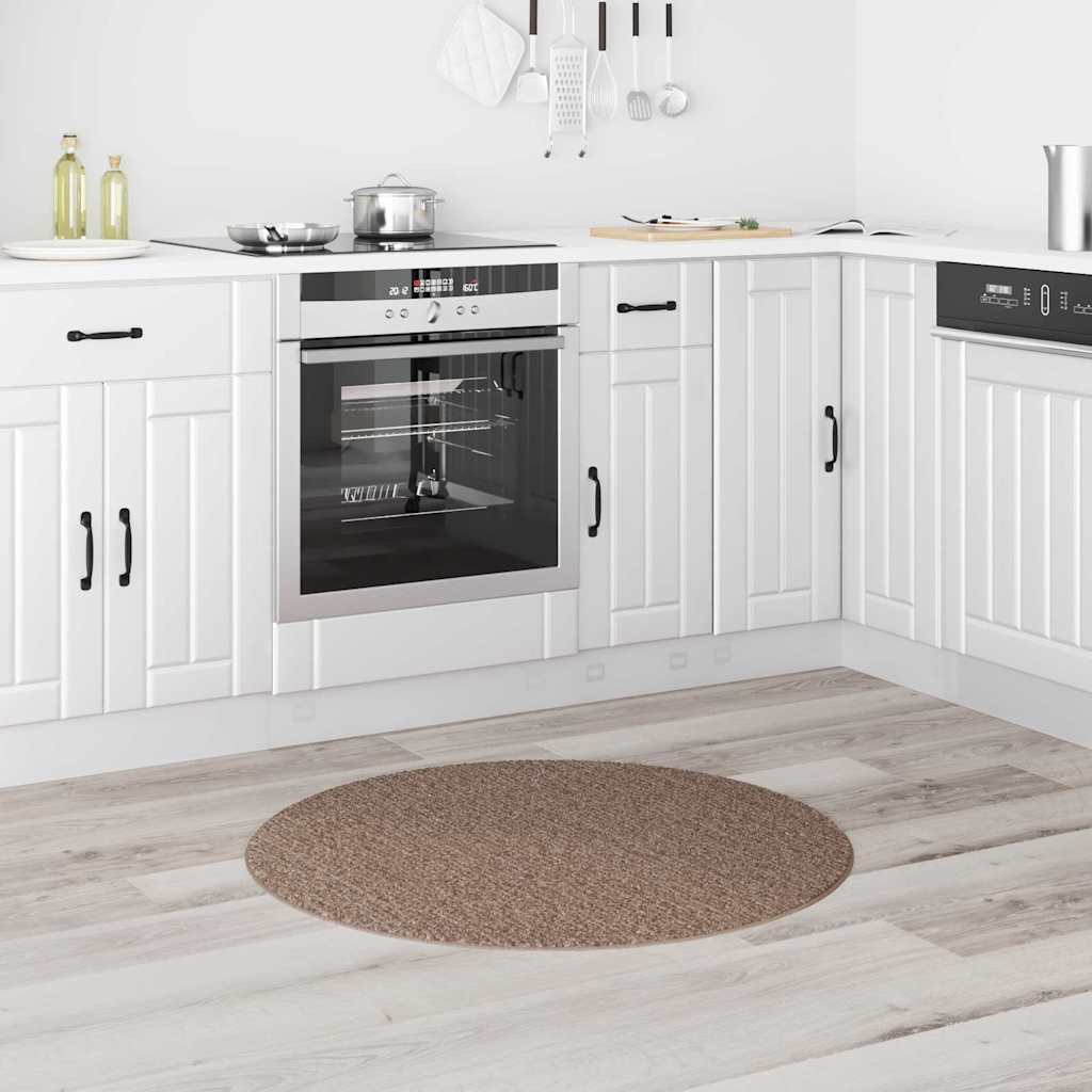 Anti-slip Shaggy tæppe Brun 90 x 90 cm PP