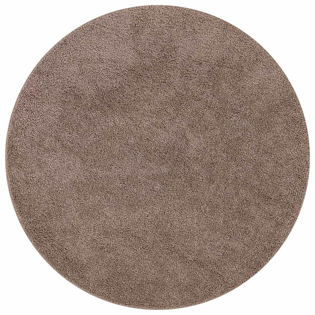 Anti-slip Shaggy tæppe Brun 90 x 90 cm PP