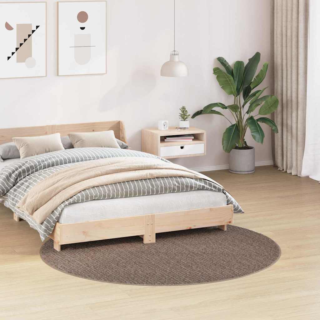 Anti-slip Shaggy tæppe Brun 160 x 160 cm PP