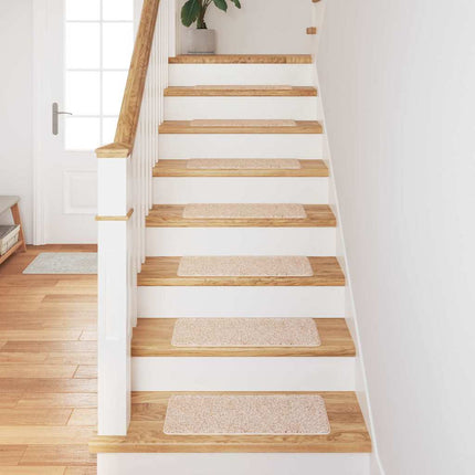 Skridsikre Trappemåtter 15 pcs Creme 60 x 25 cm PP