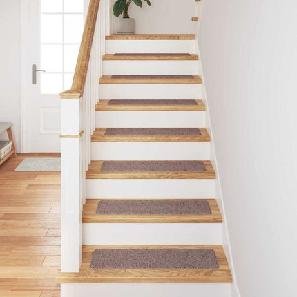 Skridsikre Trappemåtter 15 pcs Lysebrun 75 x 20 cm PP
