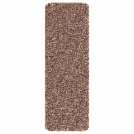 Skridsikre Trappemåtter Latex bagside 15 pcs Brun 60 x 25 cm PP