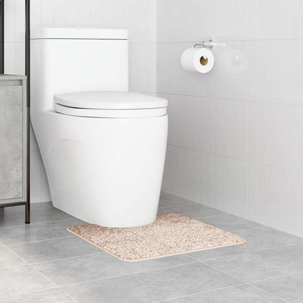 Skridsikker badeværelsesmåtte med toiletudskæring Creme