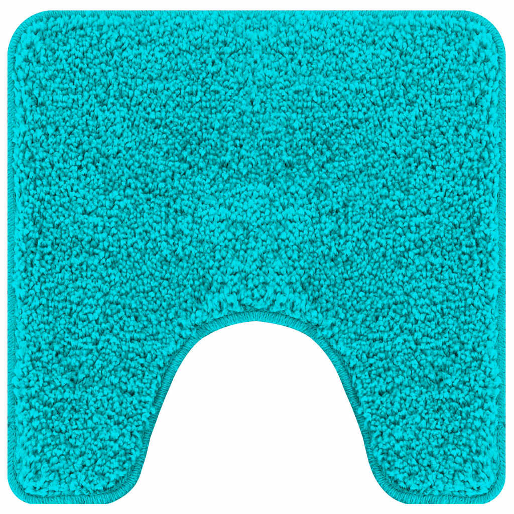 Skridsikker badeværelsesmåtte med toiletudskæring Turkis