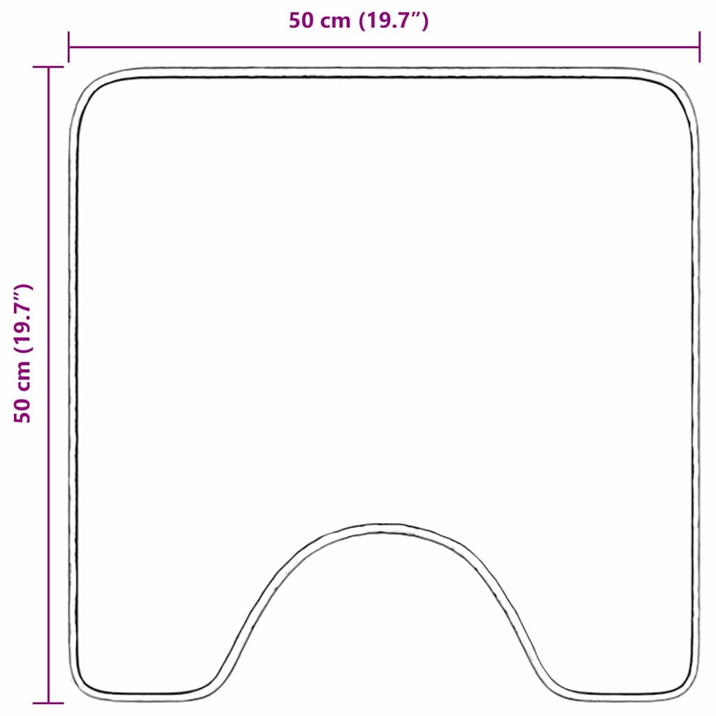 Skridsikker badeværelsesmåtte med toiletudskæring Turkis