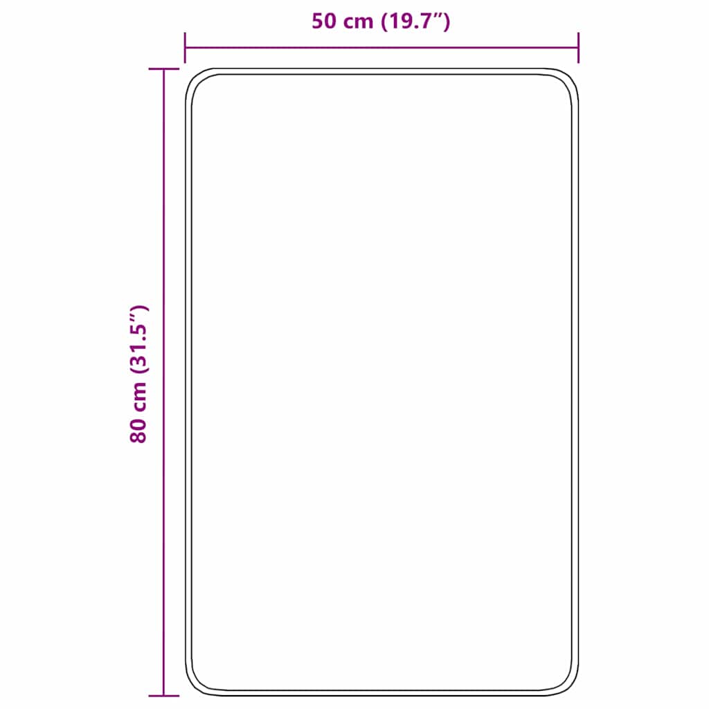 Antiskrid Badmåtte Rød 50 x 80 cm PP