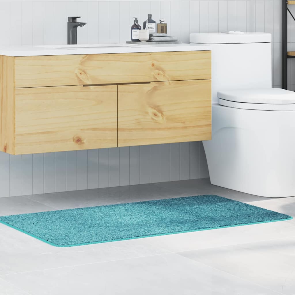 Antiskrid Badmåtte Turkis 70 x 120 cm PP billede