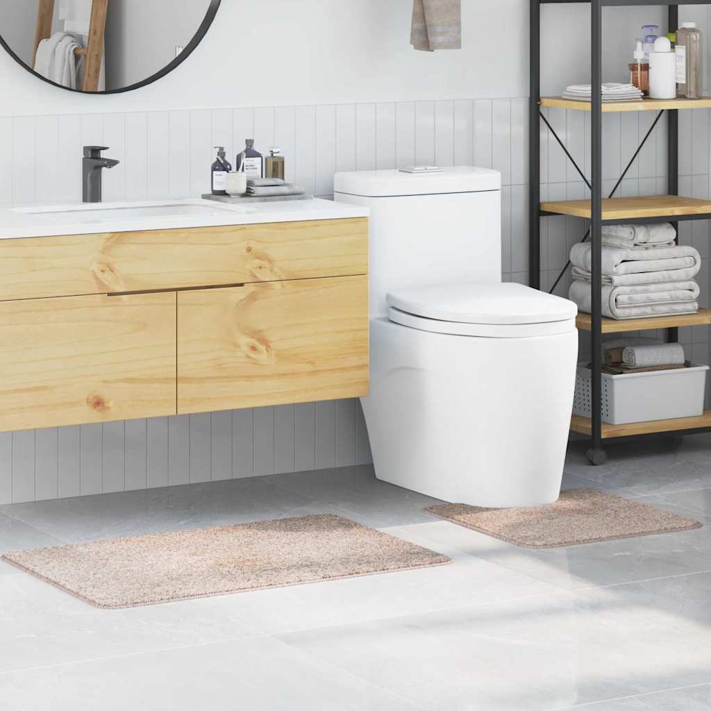 Anti-skid badevægs måttesæt 2 pcs Creme PP