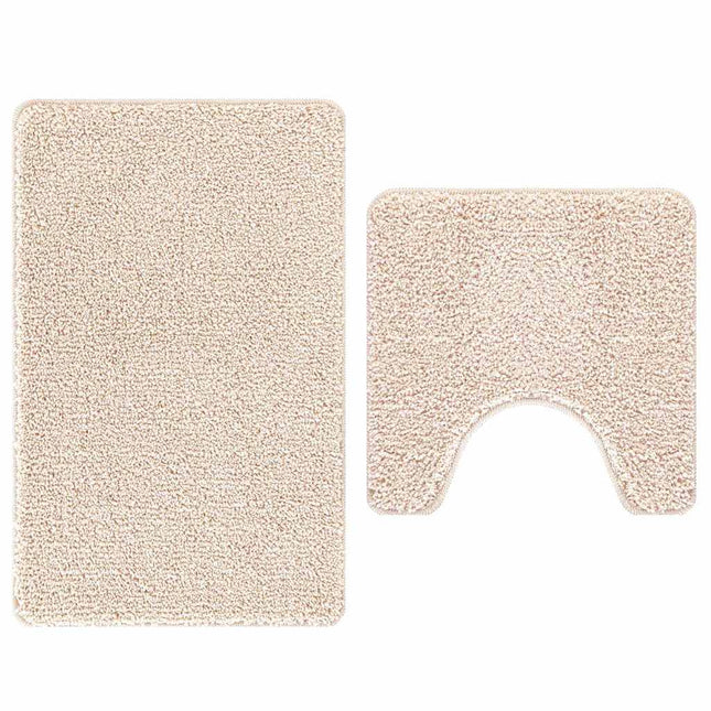 Anti-skid badevægs måttesæt 2 pcs Creme PP