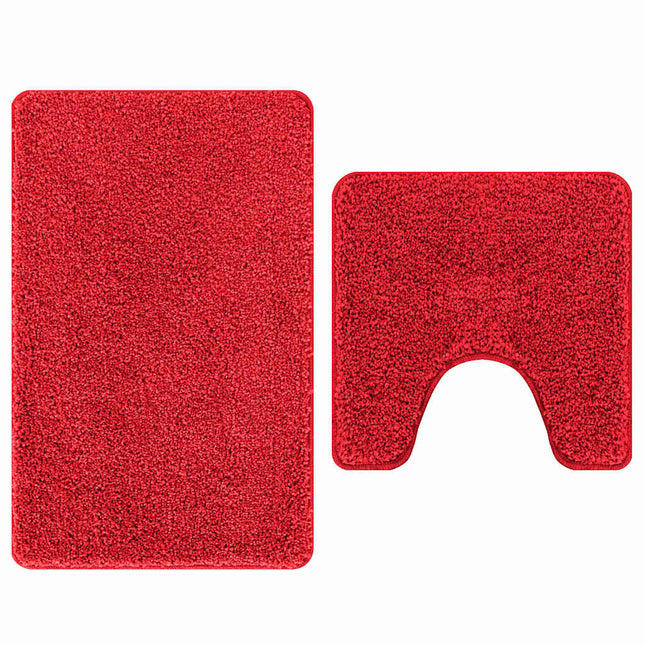 Anti-skid badevægs måttesæt 2 stk. Rød 50 x 50 cm PP