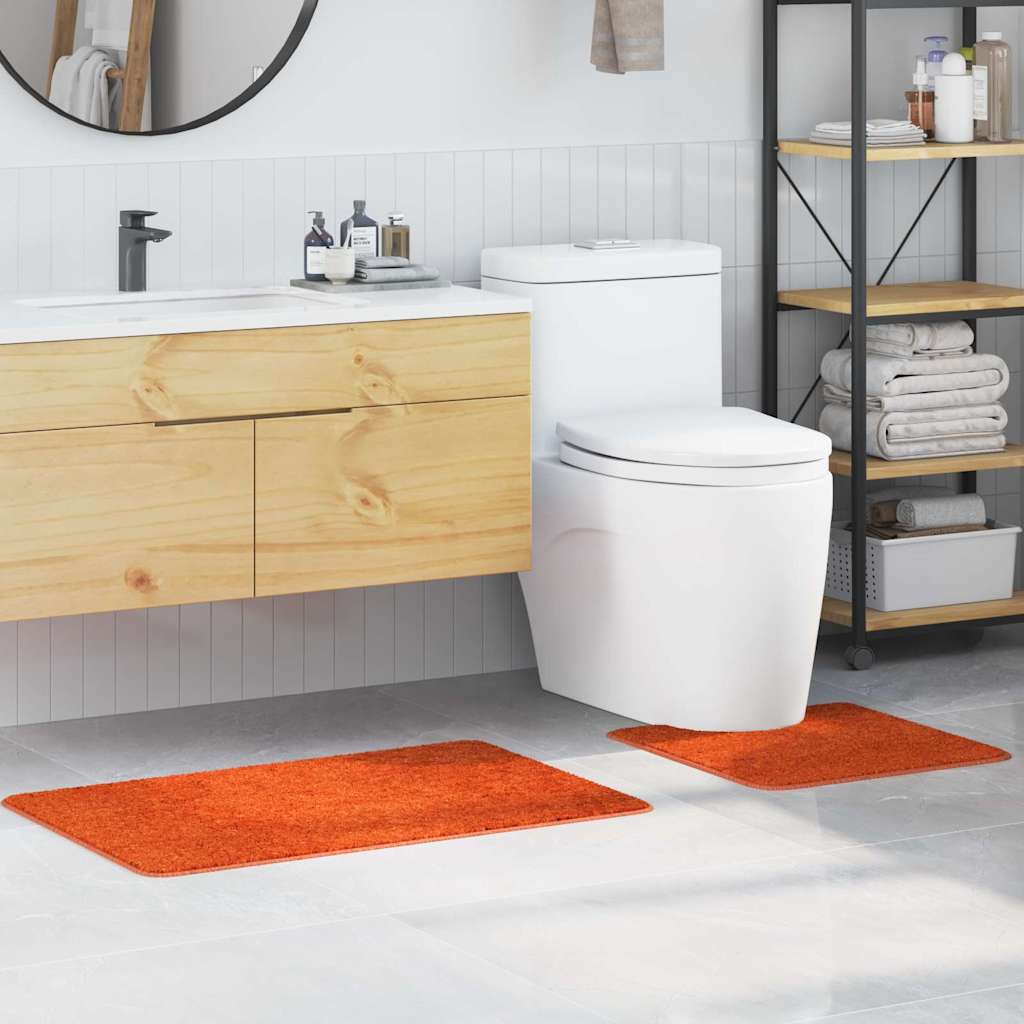 Anti-skid badevægs måttesæt 2 pcs Orange PP billede
