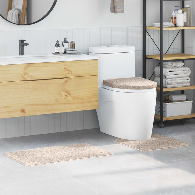 Anti-skid badevægs måttesæt 3 stk. Creme 50 x 80 cm PP