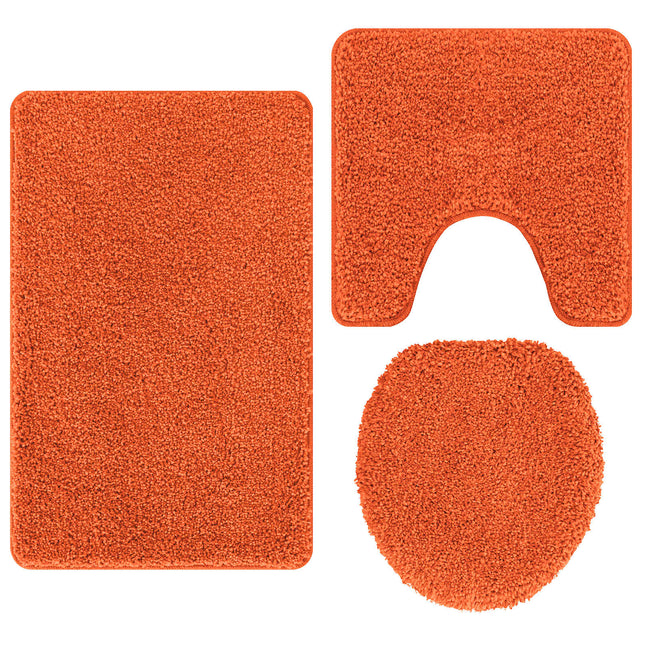 Anti-skid badevægs måttesæt 3 pcs Orange PP