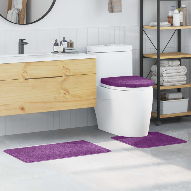 Anti-skid badevægs måttesæt 3 stk. Lilla 50 x 80 cm PP