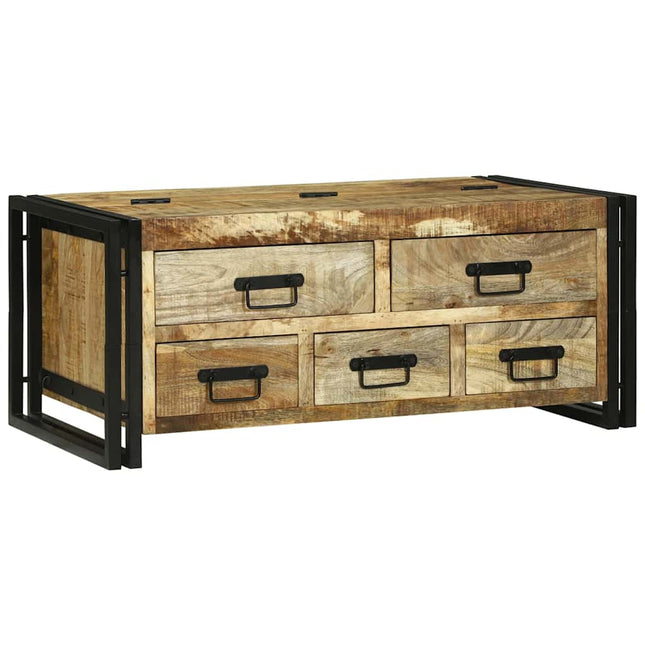 Sofabord med skuffe Brun 90 x 50 x 38 cm Massivt mangotræ