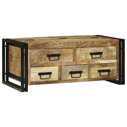 Sofabord med skuffe Brun 90 x 50 x 38 cm Massivt mangotræ