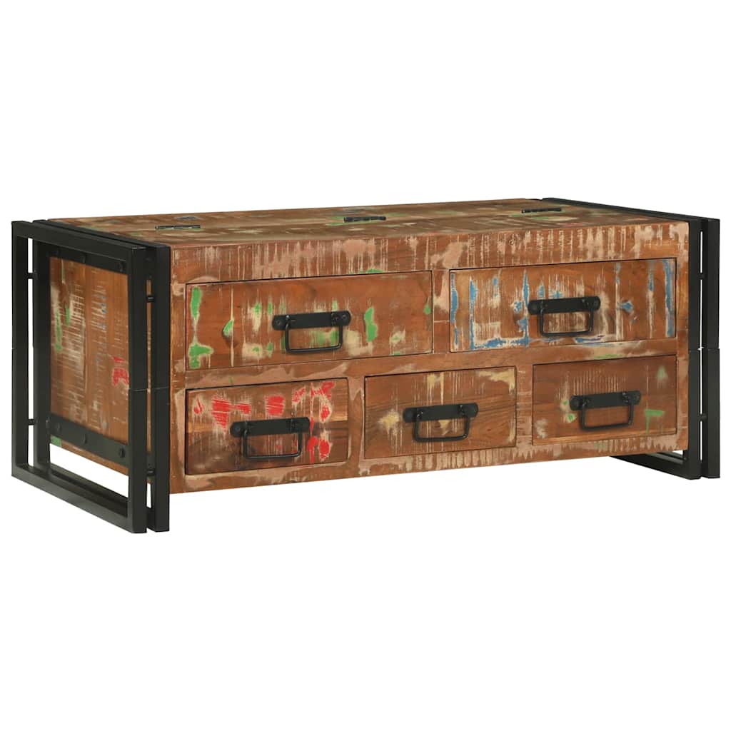 Sofabord med skuffe Brun 90 x 50 x 38 cm Massivt genanvendt træ